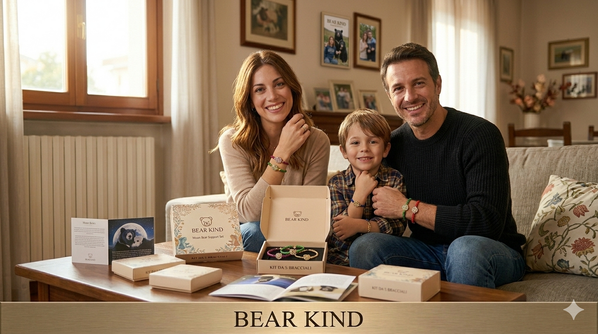 Persone che indossano i bracciali BearKind